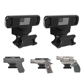 Gun Magnet, 2P Magnetic Car Holster with Trigger Guard Protection, Concealed Gun Magnet Mount for Vehicle, Truck, Safes, Walls, Heavy Duty Car Gun Holster for Pistol, Revolver, Rifle, Handgun, Shotgun