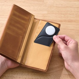 Elecom AT-CAPBBK Card Type Hard Bumper for AirTag [Stores in Wallet or Other Card Pocket] Black