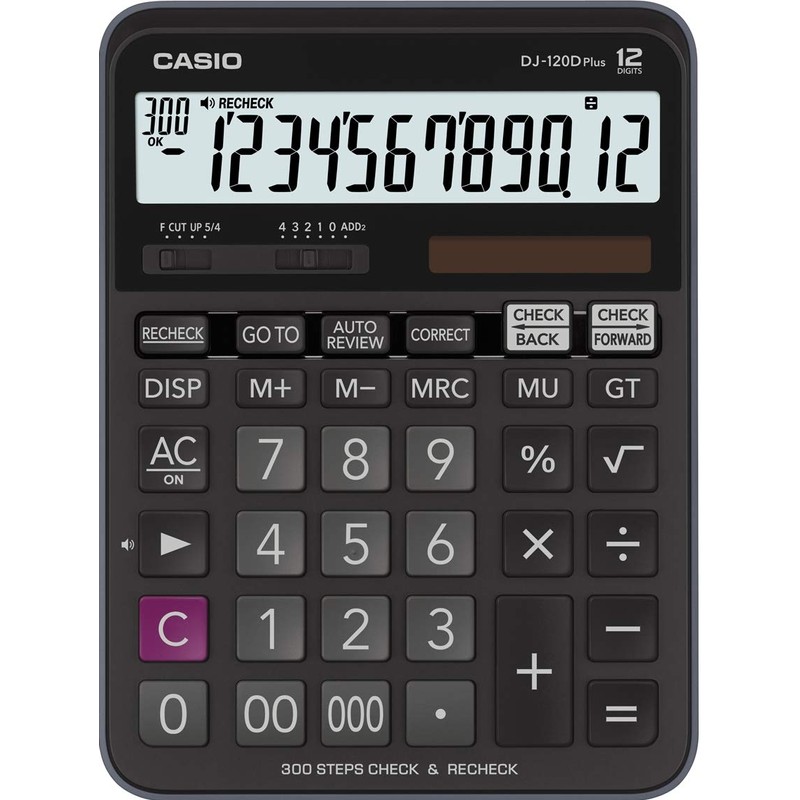 Casio DJ-120DPLUS-W-EP Plus Desktop Calculator with Check and Correct Function