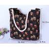 Millya Women Owl Pattern Canvas Travel Tote Bag Oversized Shoulder