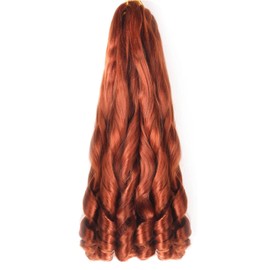HANABONNY HAIR Spiral Curly Braid - Pre Stretched & Pre Curled - French Curl Braiding Hair 24 inch - The Imperial Shade - Bouncy Braids Hair for Women - Synthetic Hair Extensions - Color: 350#