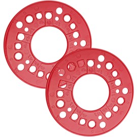 FSQLB Wheel Bolt Pattern Measuring Tool, 5 Lug Bolt Pattern Template, Lug Pattern Measuring Tool, Trailer Axle Bolt Circle Template for 4, 5, 6, 8 Holes Lug Bolt Pattern Measuring 2 PCS