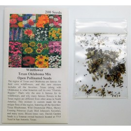 David's Garden Seeds Wildflower Texas Oklahoma Mix 9935 (Multi) 500 Non-GMO, Open Pollinated Seeds