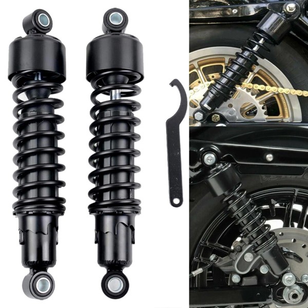 TWOM Black Rear Shocks Absorber Suspension For Harley Sportster XL883
