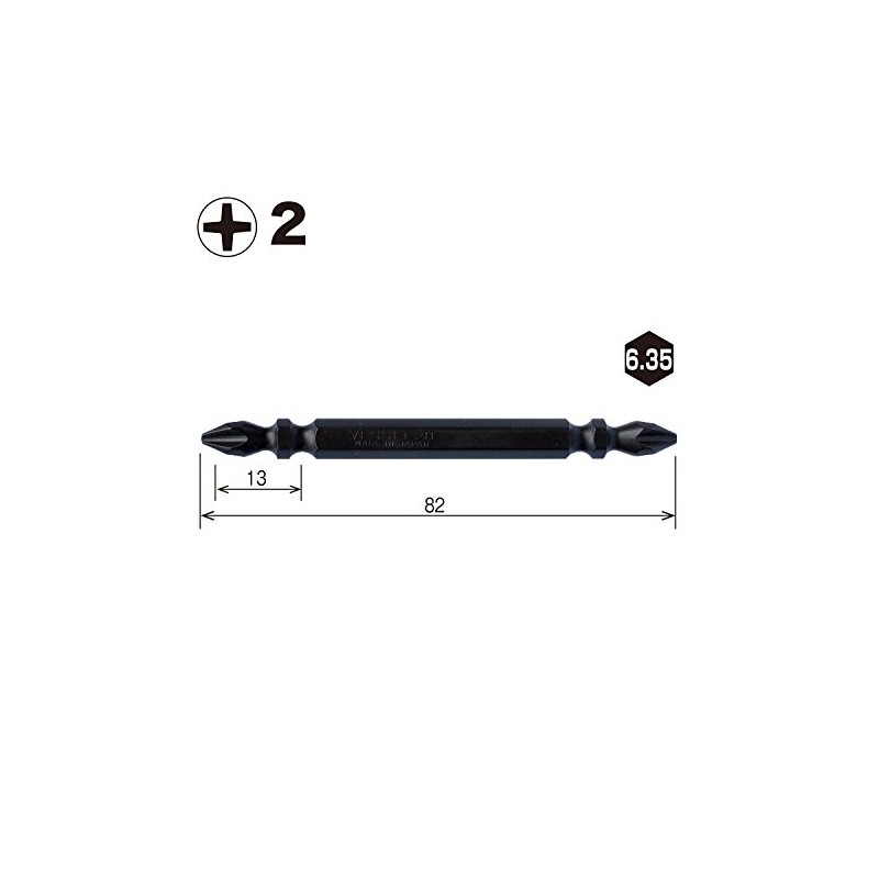 Vessel Double-Ended Sakisbo Bit with Magnet for Tapping Drill Screws