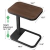 Kitstorack TV Tray Table, Adjustable Height & Rounded Metal Corners,