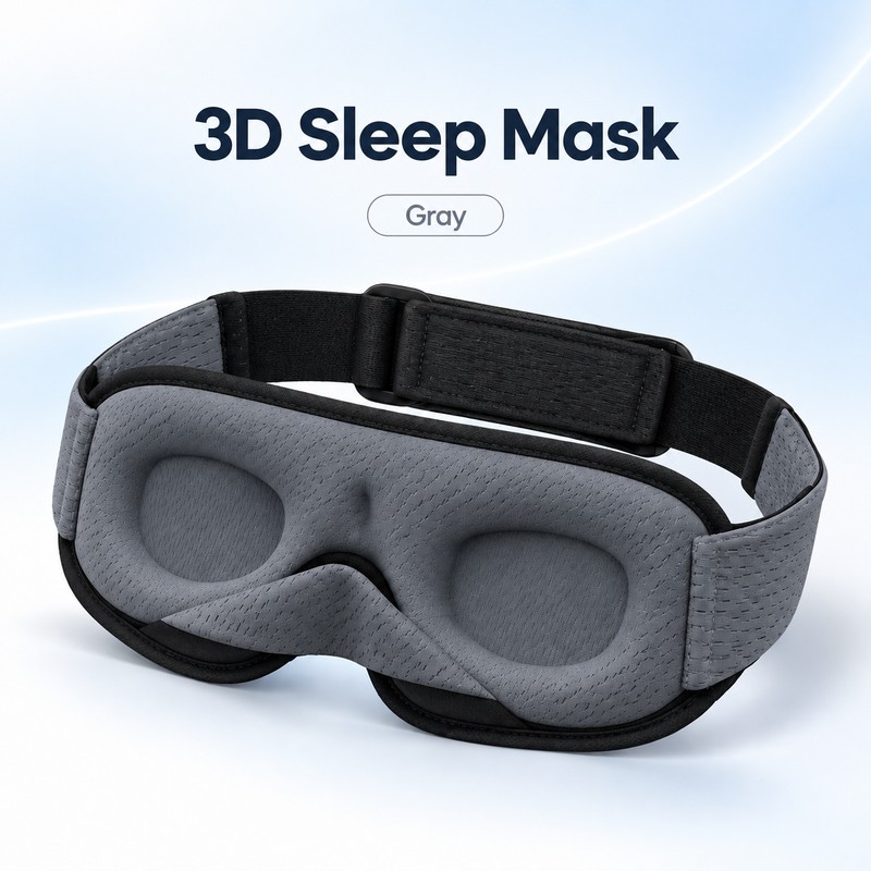 3D Eye Mask for Sleep – Padded Light-Blocking Design with