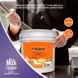 N’Dulce Dulce de Leche Bakeable | Heat Resistant Caramel Milk, Combine It with Coffee, Desserts, Cookies, Pastry and Cakes| Caramel Extract - 11lbs