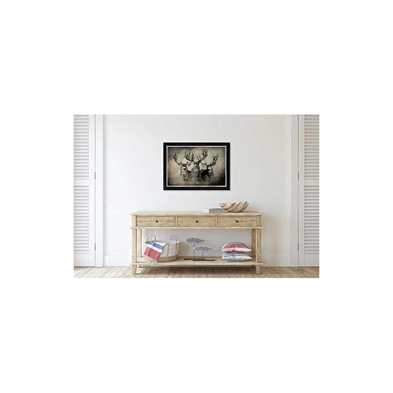 The Wild Bunch Mule Deer Print (36x24 Dark Version)