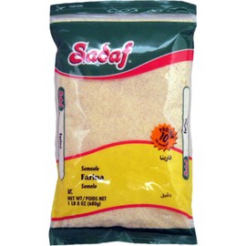 Sadaf Farina - Farina Flour For Cooking - Desserts and Appetizers - Ground Wheat Cereal - 24 Oz Bag