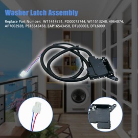 W11414731 W11513248 Washer Lid Lock Washer Latch Replacement for Whirlpool WTW5010LW0 WTW5015LW0 WTW5057LW0 MVW5430MW0 WTW5010LW1 WTW5015LW1