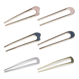 6 Pieces Metal U Shaped Hairpins, French Hair Pin, Hair Chignon Pins, Metal Hair Pin Fork Sticks, Stick Fork Sticks French Hair