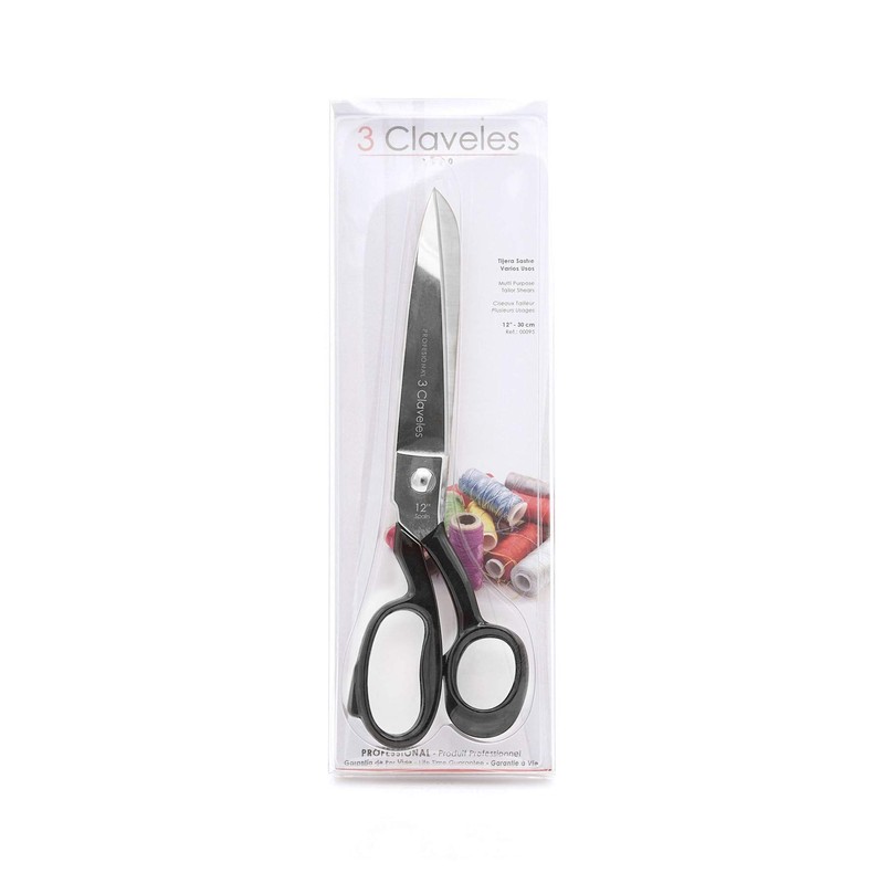 3 Claveles 95 – Tailor Scissors 12 ", Nickel