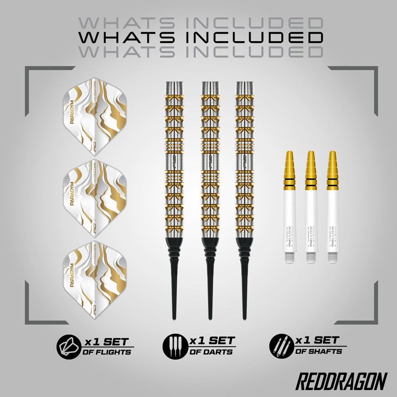 RED DRAGON Darts - Paradym Gold Series - 18g Barrel/