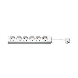Goobay 38840 Power Strip/Multiple Socket Strip with 6 Sockets/Earthing Contact Sockets/Touch Protection / 3500 W / 16 A / 230 V / Cable Length 5 m