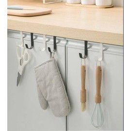 KAXIMON Over Door Hook, 2 Pack Door Hanger Without Nails for Bathroom Kitchen Office - Hangers Hooks Ideal for Bedroom, Bathroom, Wardrobe