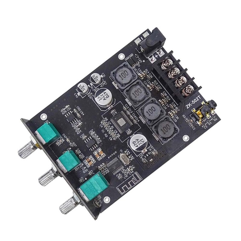 2PCS ZK-502T 50Wx2 High Bass Front Audio Amplifier Board Module