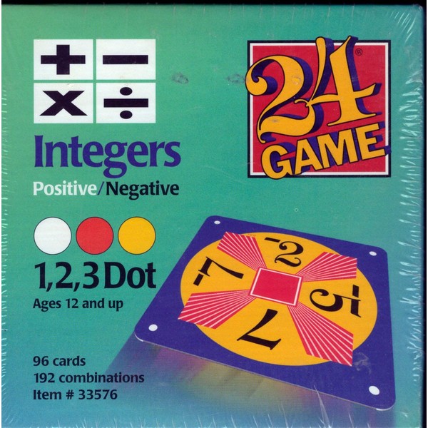 24 GAME 96-Card Deck: Integers Math Card Game