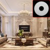 HEVSTIL Black Ceiling Medallion PU Ceiling Medallion for Light Fixtures