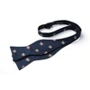 HISDERN Men's Classic Self Bow Tie And Pocket Square Set