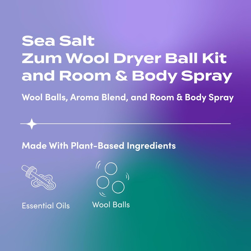 Zum Wool Dryer Balls Kit Plus Zum Mist - 3