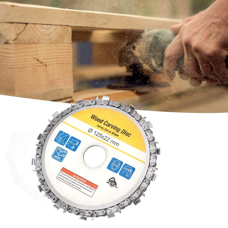 5in 14 Teeth Angle Grinder Disc, Chainsaw Wheel Wood Chain