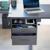 VIVO Corner Clamp-on Under Desk Drawer and Shelf System, Office