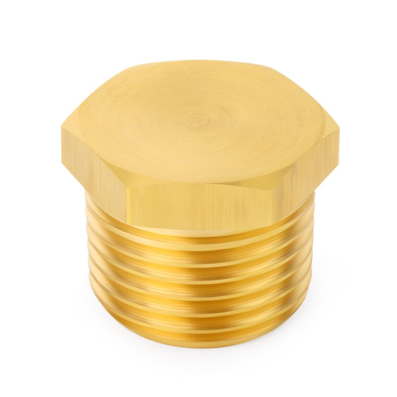 TAISHER 15PCS Brass Outer Hex Thread Socket Pipe Plug Fitting