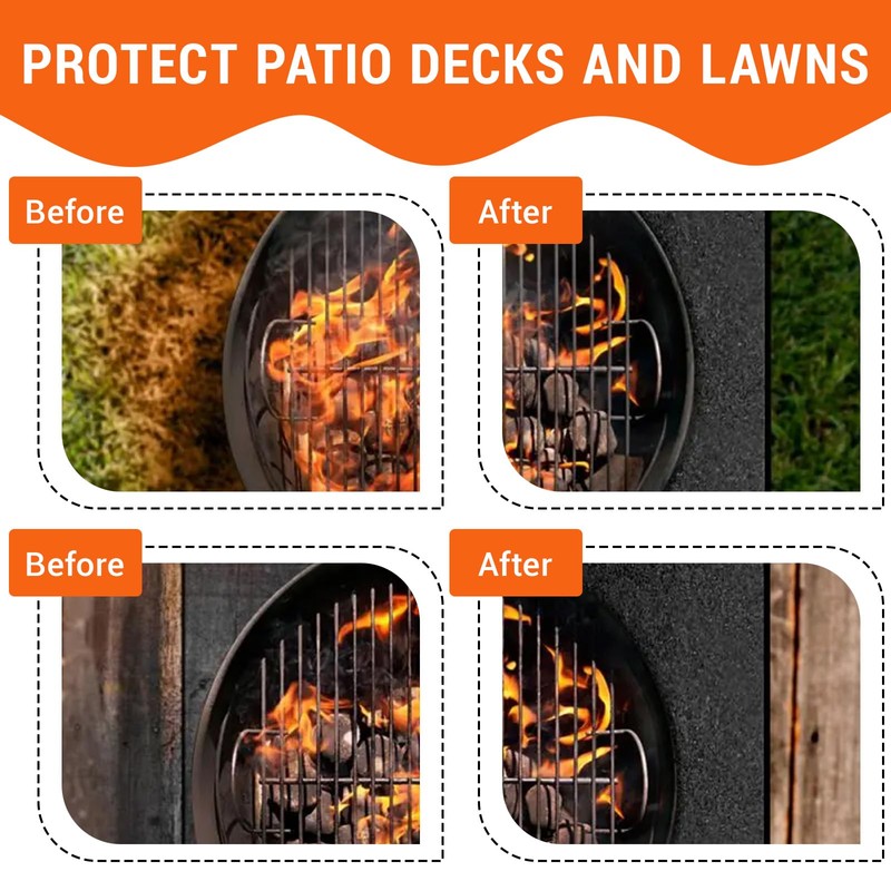 Katyjun Fire Protection Mat, 30 x 30 cm, Fireproof Underlay