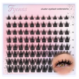 Fyonas Fyonas Lash Clusters Manga Eyelash Clusters 88Pcs D Curl Cluster Eyelash Extensions Natural Look 8-16mm Volume Individual Lahes Spiky Lashes Clusters Fairy Look (Sunrise)