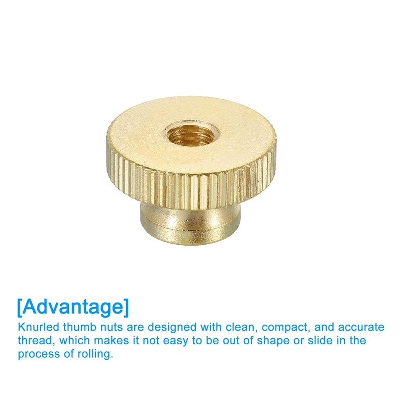 sourcing map Knurled Thumb Nuts, 6Pcs M6 x D20mm x