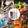 Rolling Grill Baskets(2 PCS),304 Stainless Steel with Removable Wooden Handle,