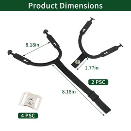 2-Pack Hockey Helmet Chin Straps with 4 Stainless Steel Single Snaps, Hockey Ear Sling Loops, Hockey Helmet Repair Kit for Football, Bicycle Helmets, and Other Sports