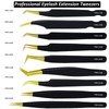 YNR Lash Eyelash Extension Tweezers, Japanese Stainless Steel Tools Straight