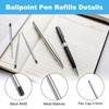 OSDUE 24 Set Replaceable Metal Ballpoint Pen Refills with Spring,