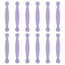 PATIKIL 12 Pcs Purple PU Leather 217x30 mm/8.54x1.18 inch Leather Handles, Modern Furniture Pulls with 2 Holes for DIY Projects