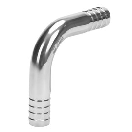 DERNORD Sanitary Hose Barb Fitting 304 Stainless Steel 5/8" Barbed x 5/8" Barbed 90 Degree Elbow