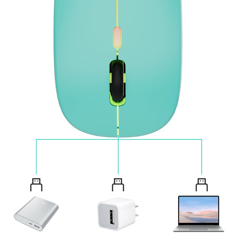 TQQ Wireless Mouse (Sky Blue)