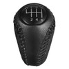 Black Leather Gear Stick Conversion Knob 6 Speed Replacement for