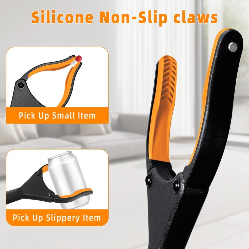 110cm/43” Litter Picker Grabber Stick with Magnetic Head, Ergonomic Handle