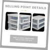 OATIPHO Drawer Organizer Storage Box 2-Layer Desktop Storage Tool Transparent