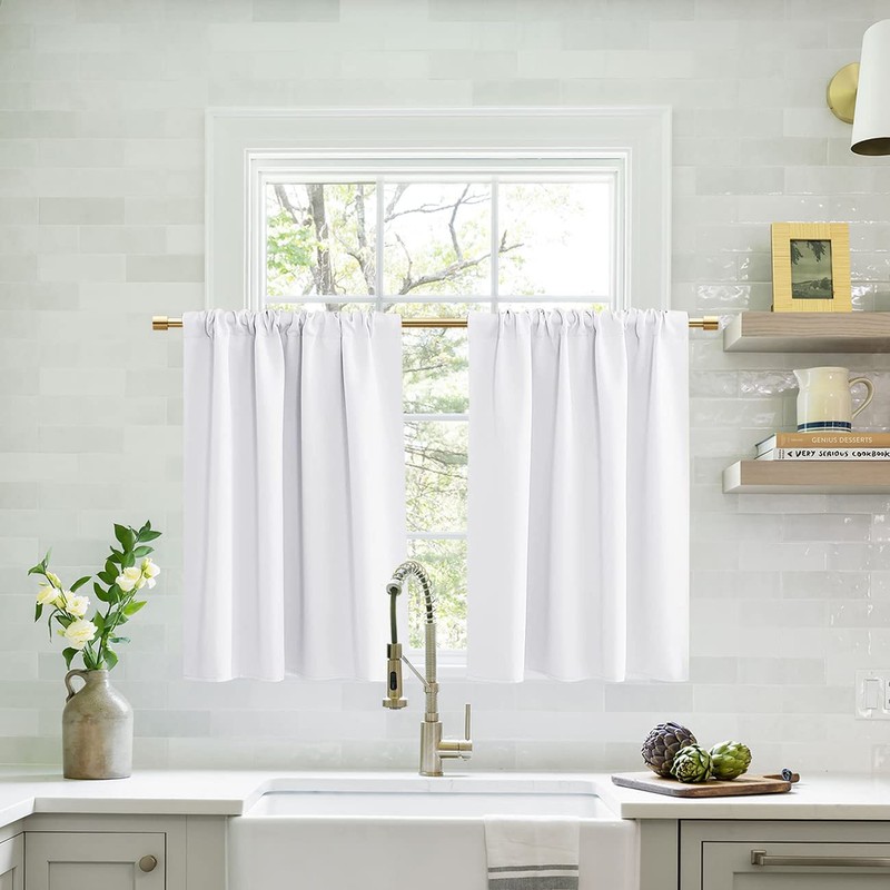 PANELSBURG Short Curtains for Windows Kitchen Living Room Half Length