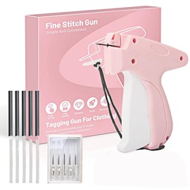 Handheld Stitch Gun for Clothes - Quick Clothing Fixer with 5 Needles, 2000 Fasteners - Mini Tagging Gun for Sewing, Hemming, Quilting
