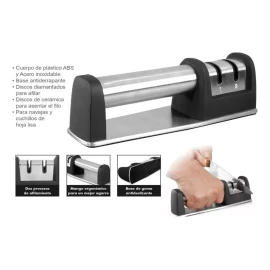 Lion Tools Afilador Cuchillos Navajas Profesional 2 Etapas Inoxidable