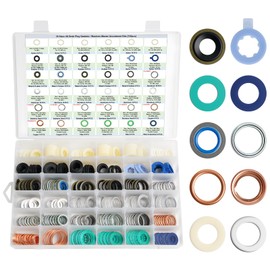 DEEFILL 330PCS 36 Popular Sizes Mater Oil Drain Plug Gaskets, Washer Assortment Kits Replace 097-119, 097-139, 097-021, 097-025, N0138157, 11026-01M02, APC93000, 94109-14000, 097-128, MD050317
