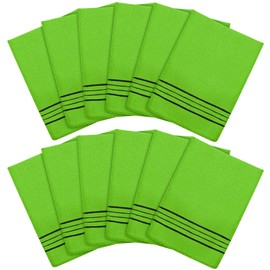 Tatuo 12 Pieces Korean Exfoliating Mitt Glove Italy Towel Body Skin Scrubber Exfoliating Scrubber for Remove Dead Skin Washcloth Korean (Small,Green)
