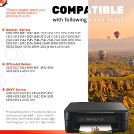 COCCINK 61XL Ink Cartridge for HP Ink 61 XL Envy 4500 5530 4502 4501 5531 Officejet 4630 4635 Deskjet 3050 3510 2541 2540 2512 2510 1510 1055 Printer for hp 61 Ink Cartridge Black and Colour