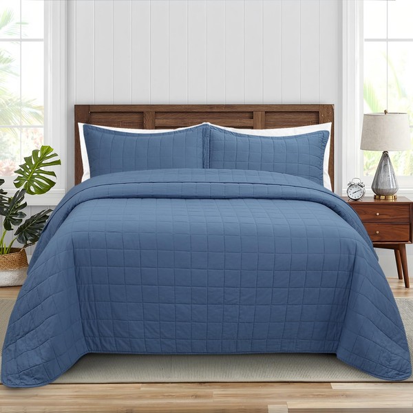Quilt King Size Bedding Sets - 100% Cotton Lightweight Luxury