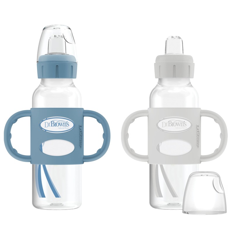 Dr. Brown's Milestones Narrow Sippy Spout Bottle with 100% Silicone,
