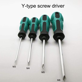 Aopin Y Tip Screwdriver Tamper Proof Drive Screw Sizes 3/4/5/6mm Set Magnetic 1 Sets, for Game Equipment Repair Handle Products Grip Handle